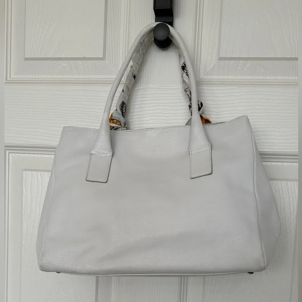 Furla White Satchel with scarf - Picture 3 of 16